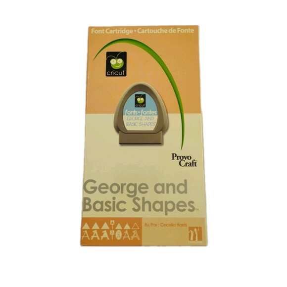 Cricut Font Cartridge George And Basic Shapes Complete Used - Picture 1 of 13